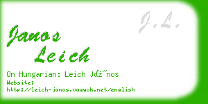 janos leich business card